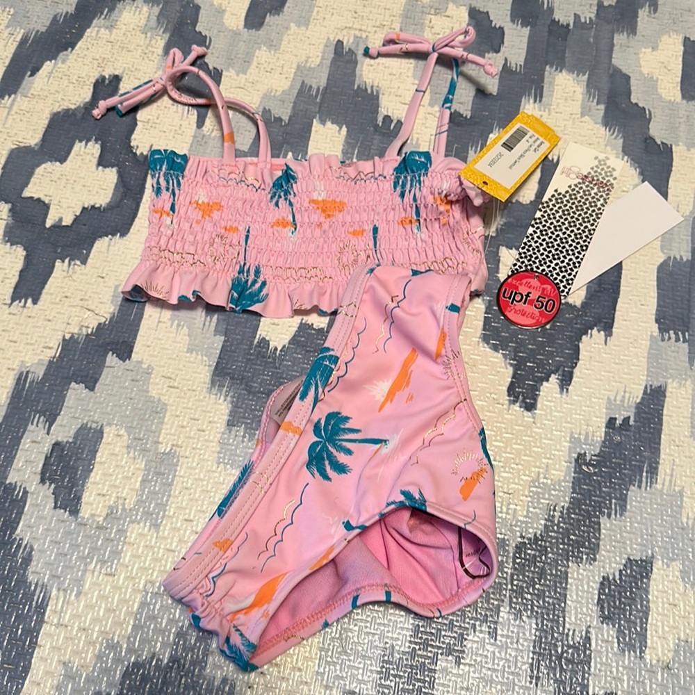 Kenzie Girl 2 piece swimsuit 4T NWT